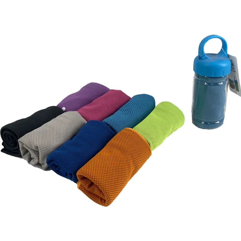 Customized Logo Print Quick Drying Ice Cold Cool Feeling Sweat Instant Microfiber Outdoor Travel Gym Sport Endure Cooling Towel