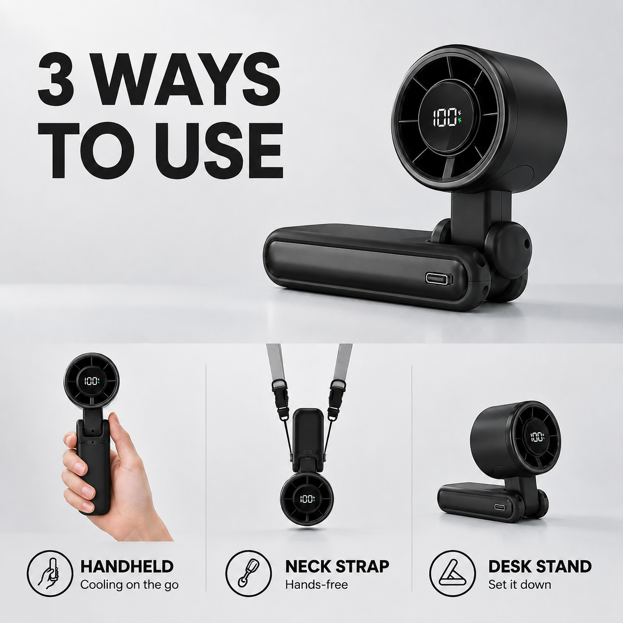 Portable Handheld Turbo Fan 2.0