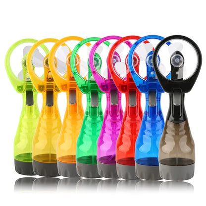 Custom Mini Portable Handheld Fan Portable Water Spray Fan Cooling Water Bottle Portable Electric Handheld Spray Misting Fan