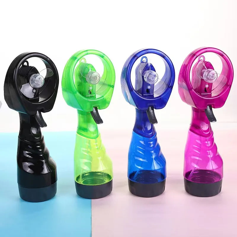 Custom Mini Portable Handheld Fan Portable Water Spray Fan Cooling Water Bottle Portable Electric Handheld Spray Misting Fan