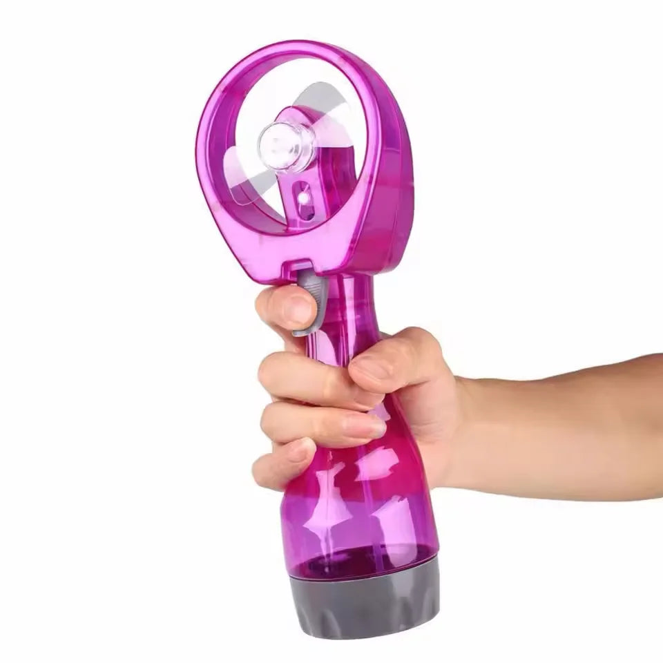 Custom Mini Portable Handheld Fan Portable Water Spray Fan Cooling Water Bottle Portable Electric Handheld Spray Misting Fan