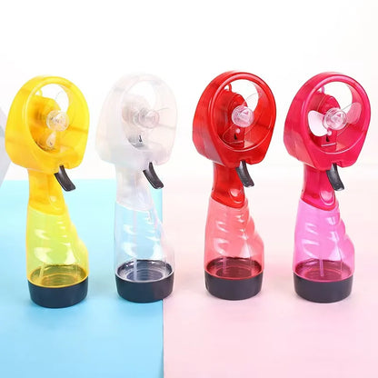 Custom Mini Portable Handheld Fan Portable Water Spray Fan Cooling Water Bottle Portable Electric Handheld Spray Misting Fan